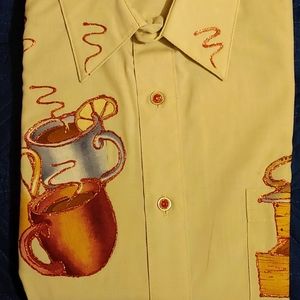 Beige Dimension Button-Down Long Sleeve Shirt